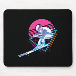 Tapis De Souris Voyage à Ski Ski Retro Vintage 80s 90s
