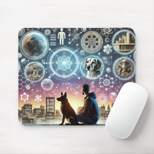 Tapis De Souris Voyage cosmique Mousepad (Avec souris)