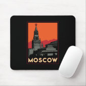 Tapis De Souris voyage d'art déco de Moscou Russie le Kremlin (Avec souris)