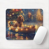 Tapis De Souris Voyage de Noël du Cocker Spaniel (Avec souris)