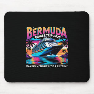 Tapis De Souris Voyage en Croisière aux Bermudes 2025 Cadeau de Va