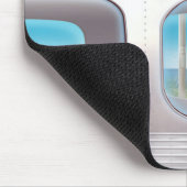 Tapis De Souris Voyage en train avec chat (Coin)