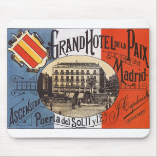 Tapis De Souris Voyage Rétro, Grand Hôtel Paix, Madrid, Espagne