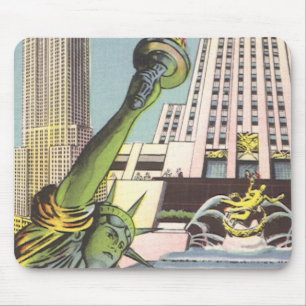 Tapis De Souris Voyage Vintage, Monuments célèbres de la ville de 