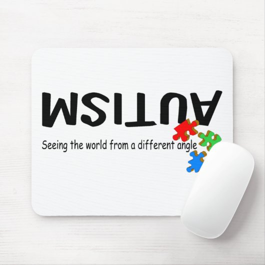 Tapis De Souris Voyant le monde d'un angle différent (morceaux) (Avec souris)