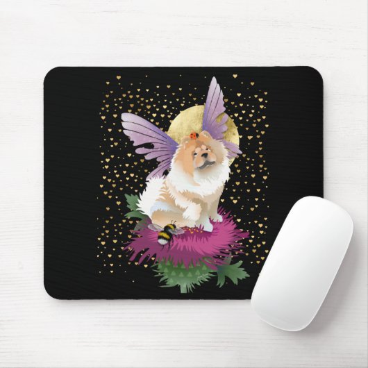 Tapis De Souris VOYEZ-MOI À LA MOON Chow mousepad (Avec souris)