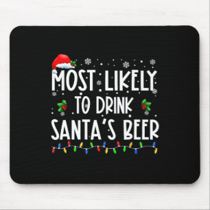 Tapis De Souris Vraisemblablement De Boire Père Noël Bière Noël Bo