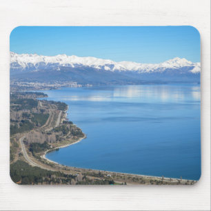Tapis De Souris Vue aérienne de Bariloche en hiver