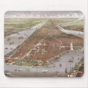 Tapis De Souris Vue aérienne de Manhattan, New York, États-Unis