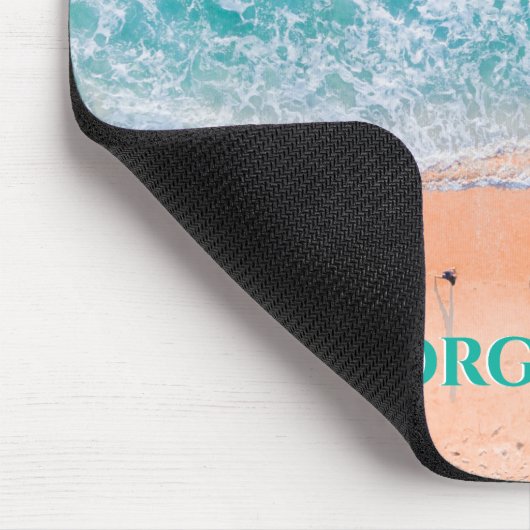 Tapis De Souris Vue aérienne des vagues Turquoises, les gens sur l (Coin)