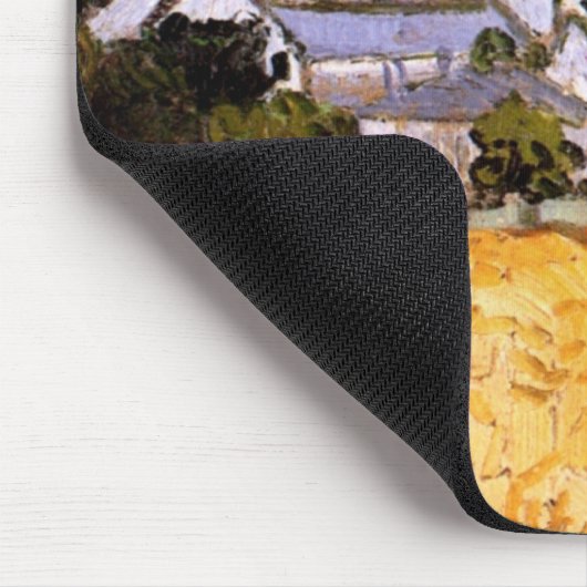 Tapis De Souris Vue d'Auvers avec l'église par Vincent van Gogh (Coin)
