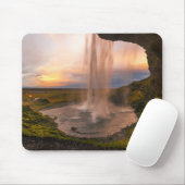 Tapis De Souris Vue de cascade de l'Islande Seljalandsfoss (Avec souris)
