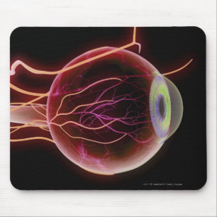 Tapis De Souris Vue de côté des vaisseaux sanguins de l'oeil