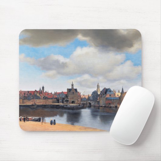 Tapis De Souris Vue de Delft, Johannes Vermeer, 1659-1660 (Avec souris)