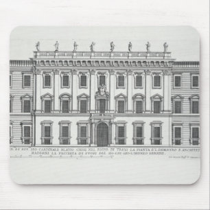 Tapis De Souris Vue de la façade de Palazzo Chigi, Rome, designe