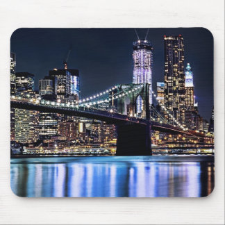 Tapis De Souris Vue de la réflexion de pont de Brooklyn de New
