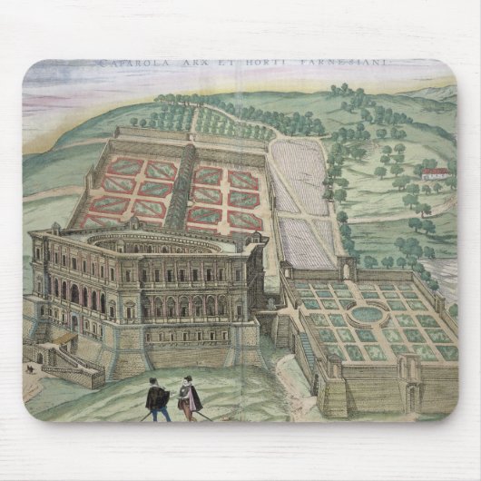 Tapis De Souris Vue de la villa Farnese et des jardins, de 'C (Devant)