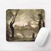 Tapis De Souris Vue de la ville et de la cathédrale de Mantes (Avec souris)