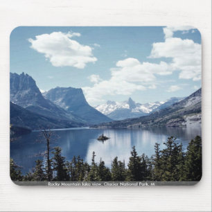 Tapis De Souris Vue de lac mountain rocheuse, parc national de