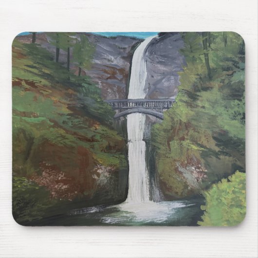 Tapis De Souris Vue de Multnomah Falls (Devant)