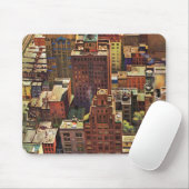 Tapis De Souris Vue de New York par John Falter (Avec souris)