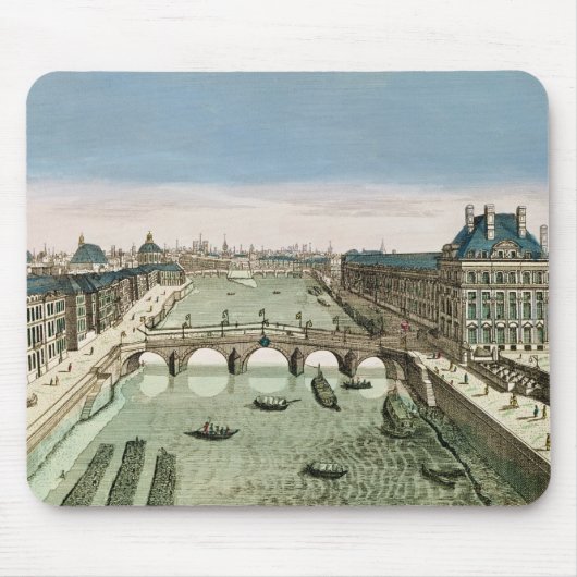 Tapis De Souris Vue de perspective de Paris du Pont royal (Devant)