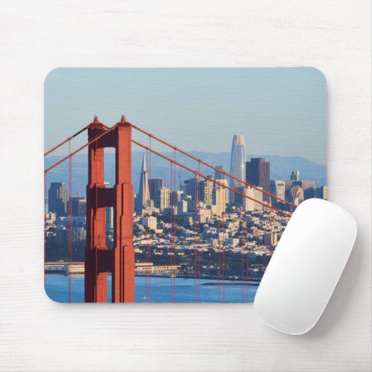 Tapis De Souris Vue de San Francisco à travers Golden Gate Bridge (Avec souris)