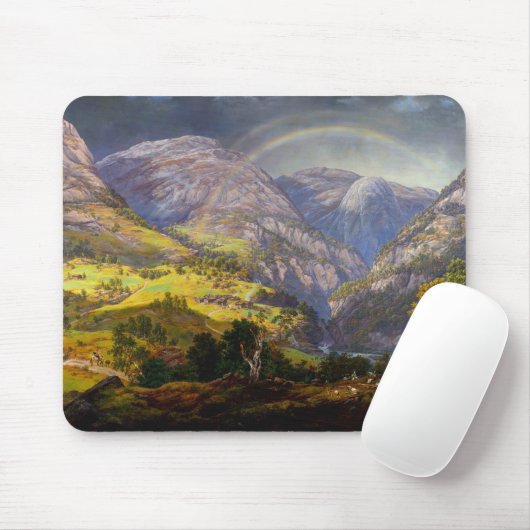 Tapis De Souris Vue de Stalheim en Norvège (Avec souris)