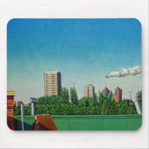Tapis De Souris Vue de ville de mise en boîte