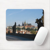 Tapis De Souris Vue du Château depuis le pont Charles à Prague (Avec souris)