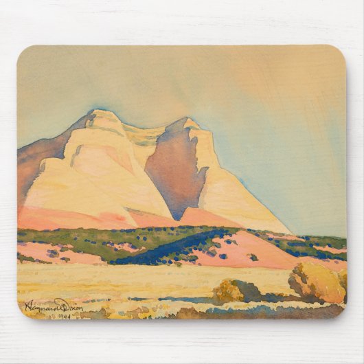 Tapis De Souris Vue du Mont Carmel, Utah par Maynard Dixon (Devant)