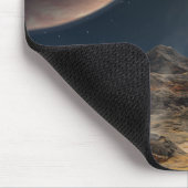 Tapis De Souris Vue d'une lune hypothétique en orbite (Coin)