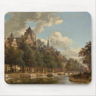 Tapis De Souris Vue en bas d'un canal néerlandais