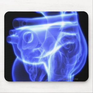 Tapis De Souris Vue luminescente du coeur humain