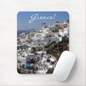 Tapis De Souris Vue panoramique d'Oia, Grèce (Avec souris)