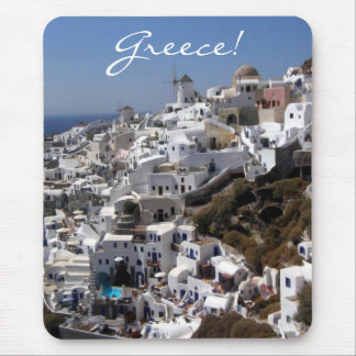 Tapis De Souris Vue panoramique d'Oia, Grèce