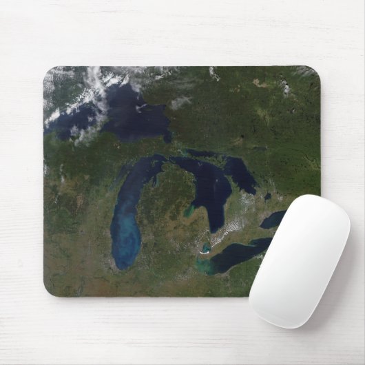 Tapis De Souris Vue satellite des Grands Lacs (Avec souris)