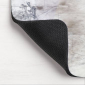 Tapis De Souris Vue satellite d'une énorme tempête d'hiver au-dess (Coin)