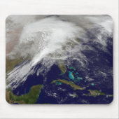 Tapis De Souris Vue satellite d'une tempête d'hiver massive (Devant)
