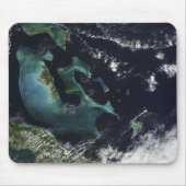 Tapis De Souris Vue satellite sur les îles Bahama (Devant)
