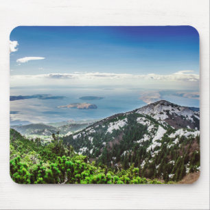Tapis De Souris Vue sur la mer depuis les montagnes