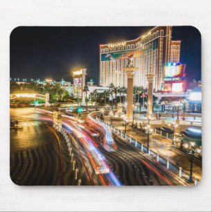 Tapis De Souris Vue sur Las Vegas Nevada en soirée