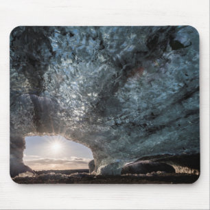 Tapis De Souris Vue sur une grotte de glace, Islande