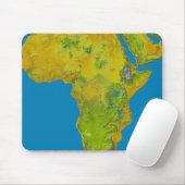 Tapis De Souris Vue topographique de l'Afrique (Avec souris)
