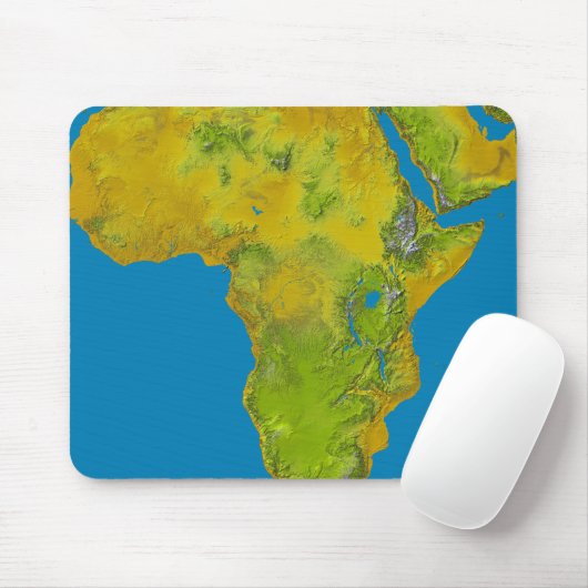 Tapis De Souris Vue topographique de l'Afrique (Avec souris)