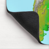 Tapis De Souris Vue topographique de l'Amérique du Sud (Coin)