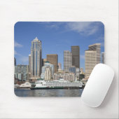 Tapis De Souris WA, Seattle, Seattle, skyline avec ferry boat (Avec souris)