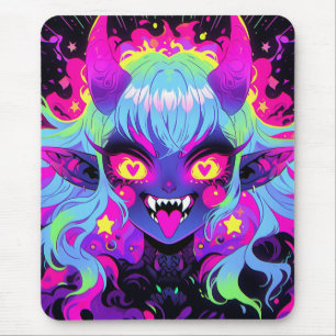 Tapis De Souris Wacky Demon Elf Anime Girl Tongue Out