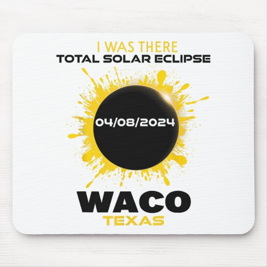 Tapis De Souris Waco Texas Total Solar Eclipse 2024 (Devant)
