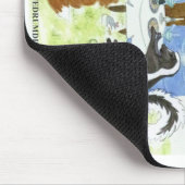 Tapis De Souris Wagon-restaurant bleu Mousepad de tambour (Coin)